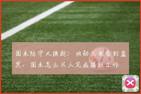 国米防守大换新：功勋三老告别蓝黑，国米怎么买人完成接班工作